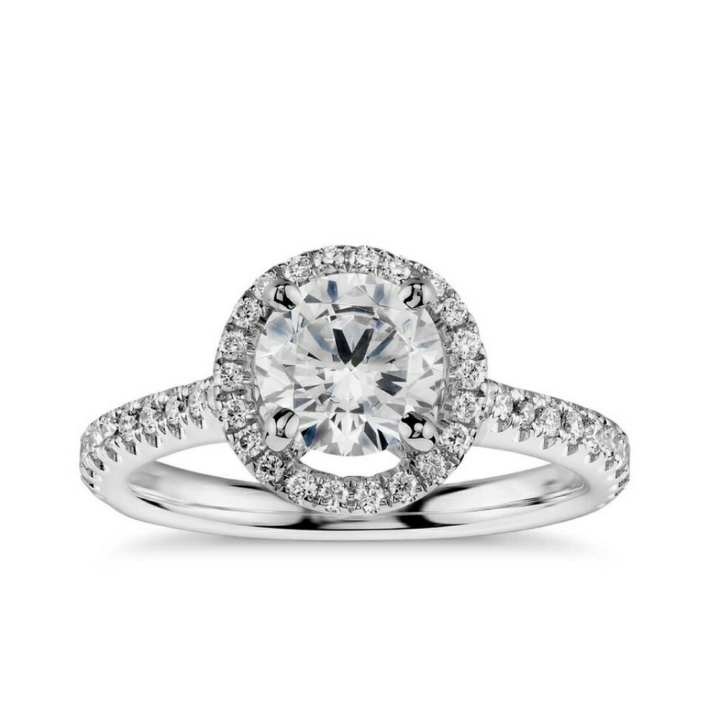 Genuine 925 Sterling Silver Engagement Ring